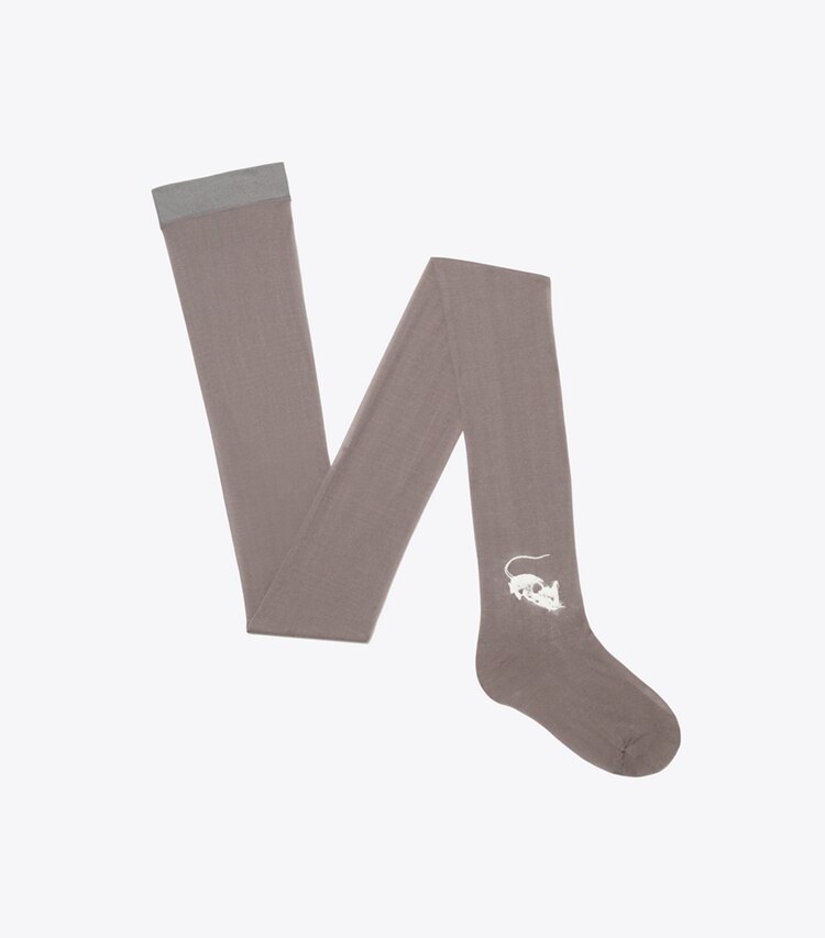 Tory Burch designer tights Mouse Stockings in Gray front
