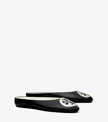 Tory Burch designer flats Mule de ballet Reva dans PERFECT BLACK angle