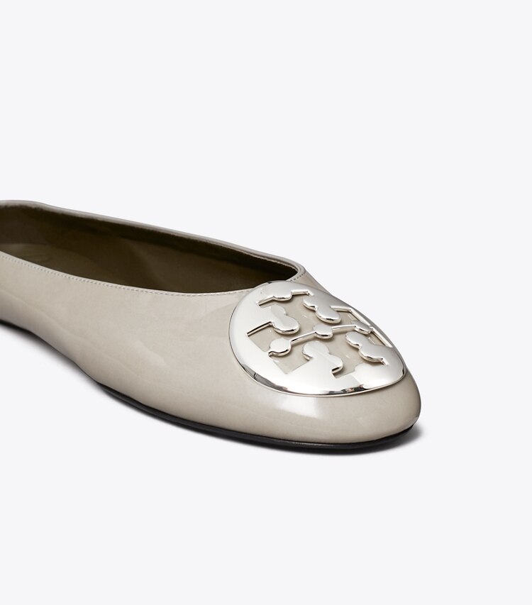 Tory Burch designer mocassins Mule de ballet Reva dans GRAY CLAY détails