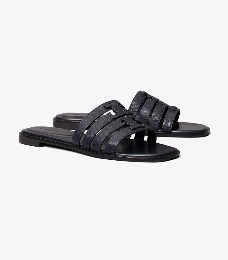 Tory Burch designer sandales Mule Ines dans NEW NAVY / NEW NAVY angle