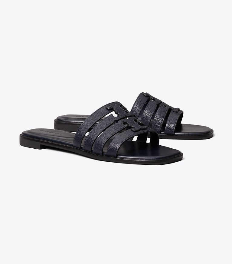 Tory Burch designer sandales Mule Ines dans NEW NAVY / NEW NAVY angle