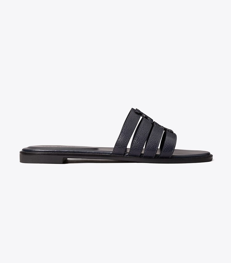 Tory Burch designer sandales Mule Ines dans NEW NAVY / NEW NAVY de côté