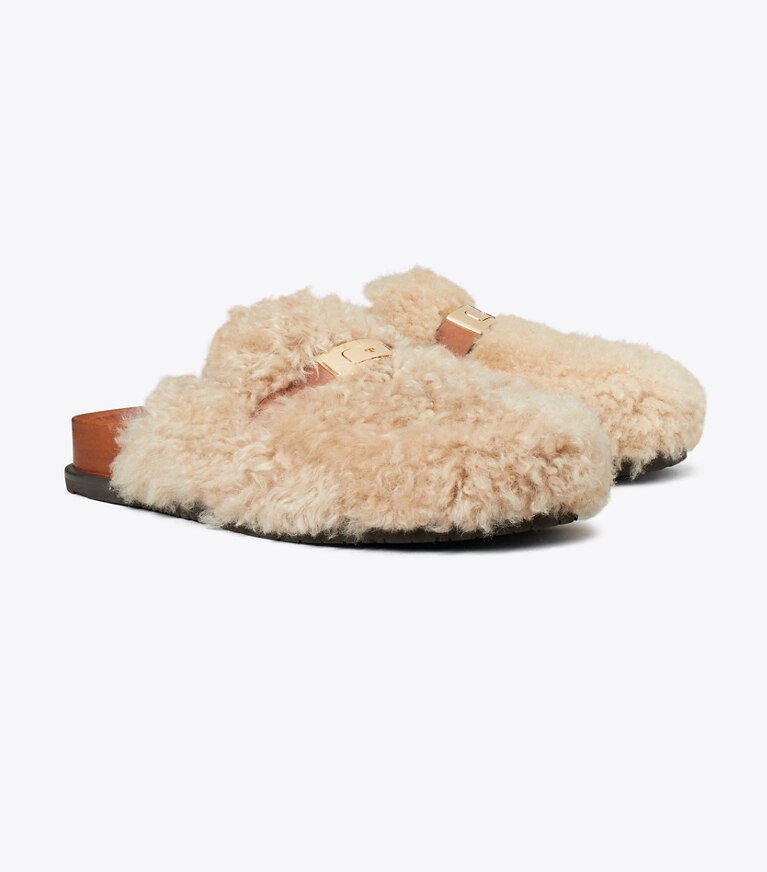 Tory Burch designer mocassini Mule LeeLee in CLASSIC CUOIO / BUTTERMILK / GOLD angle