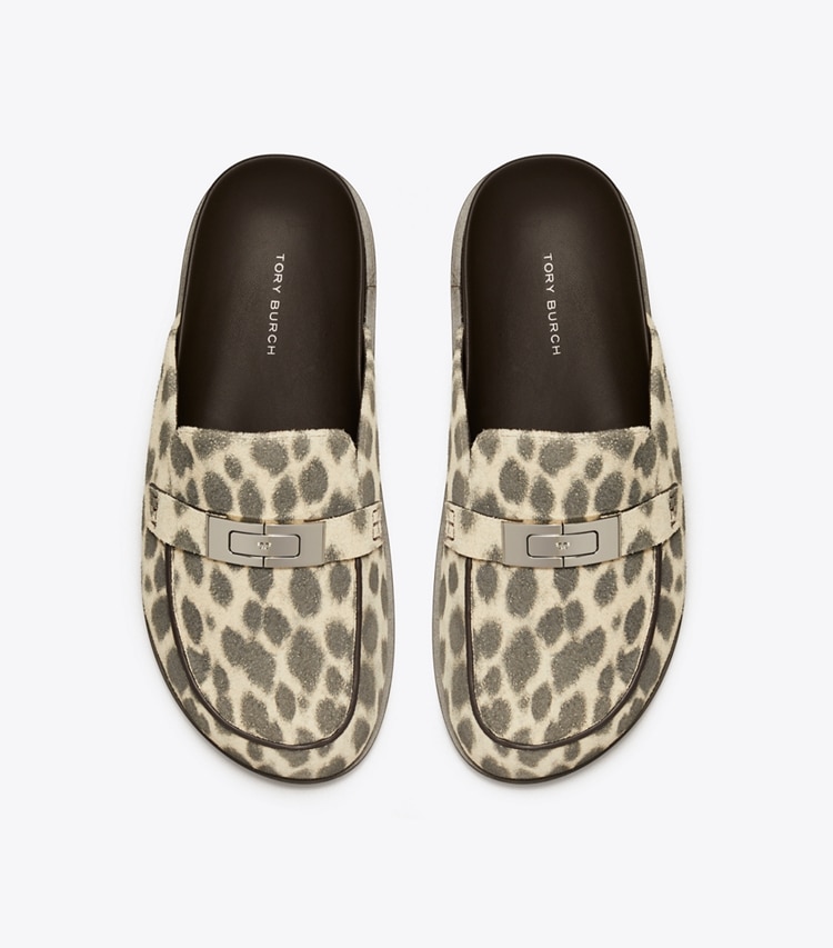 Tory Burch designer mocassini Mule LeeLee in CHEETAH SPOTS superiore