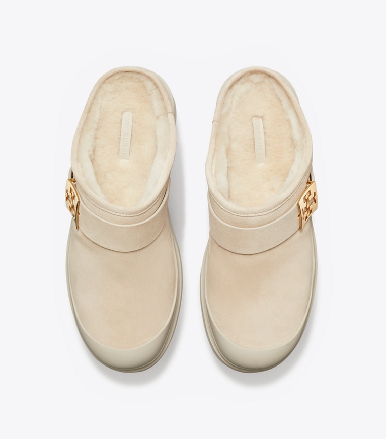 Tory Burch designer mocassins Mule plateforme en rason Mellow dans CALCARE / GOLD vue du dessus