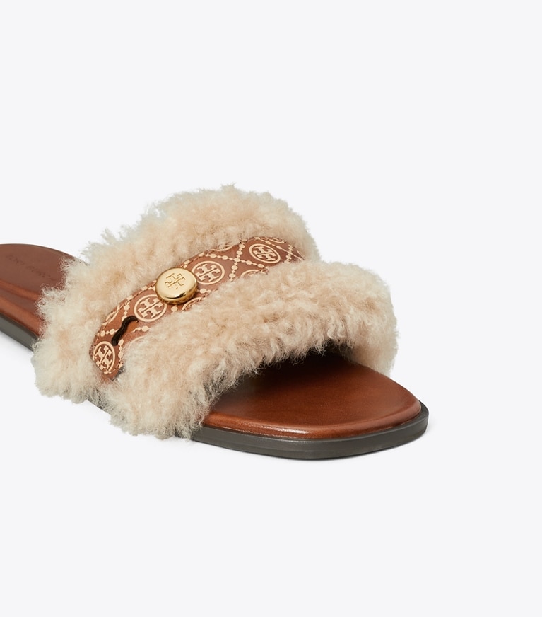 Tory Burch designer sandales Mule Romy en rason dans CLASSIC CUOIO / BUTTERMILK détails
