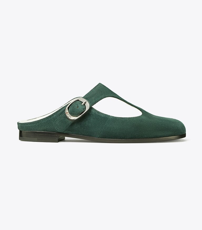 Tory Burch designer mocassins Mule Salomé Violette dans WARM TEAL de côté