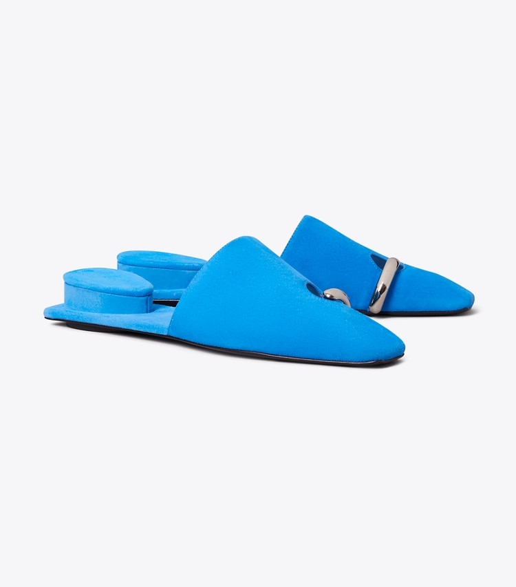 Tory Burch designer mocassins Mules effet piercing in DEEP BLUE angle