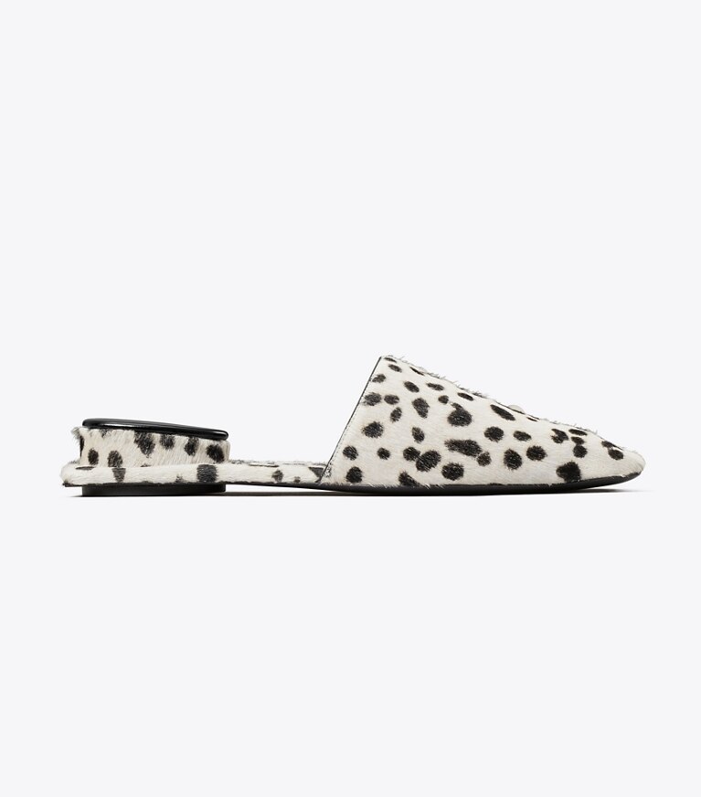 Tory Burch designer mocassins Mules effet piercing in Black / White side
