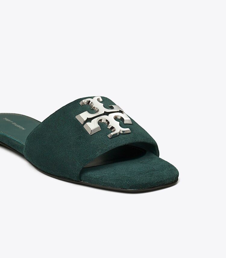 Tory Burch designer sandales Mules Eleanor in WARM TEAL / SILVER informations