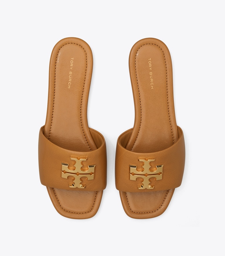 Tory Burch designer sandales Mules Eleanor in CARAMEL CORN angle