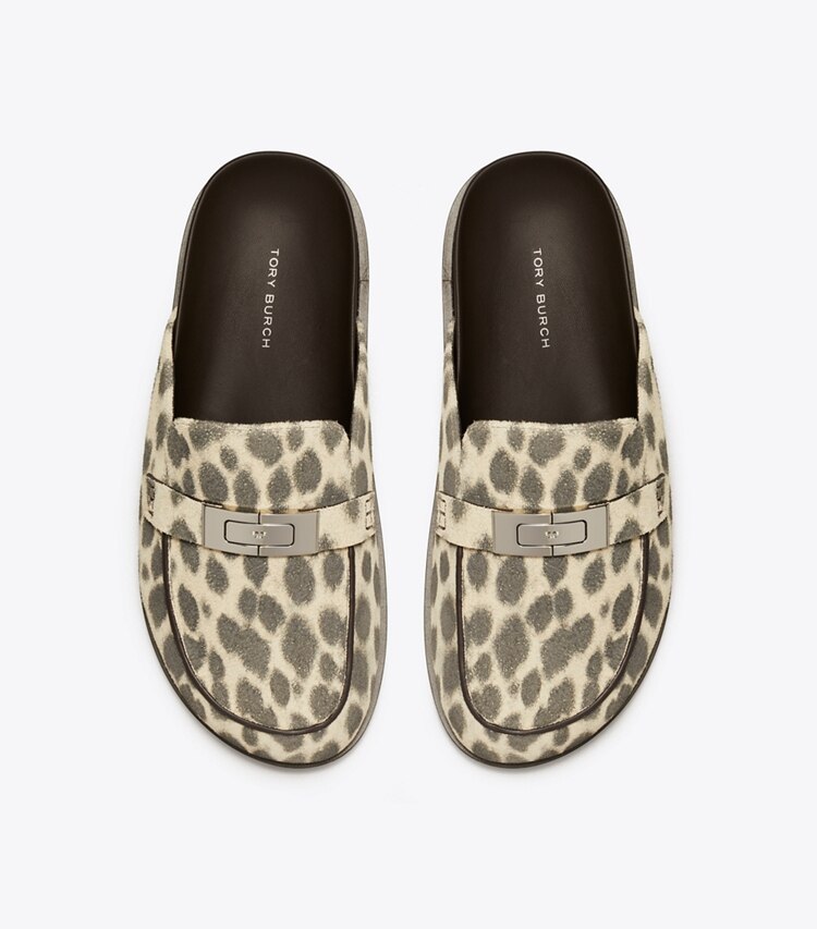 Tory Burch designer mocassins Mules LeeLee in CHEETAH SPOTS dessus