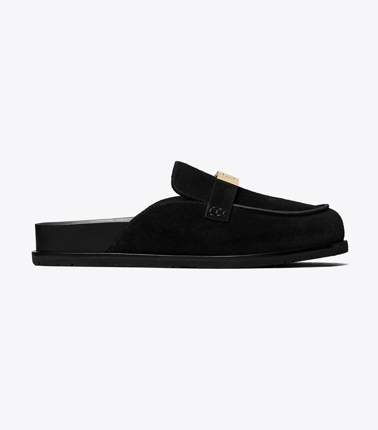 Tory Burch designer mocassins Mules LeeLee in PERFECT BLACK side