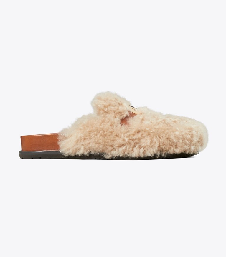 Tory Burch designer mocassins Mules Leelee in CLASSIC CUOIO / BUTTERMILK / GOLD side