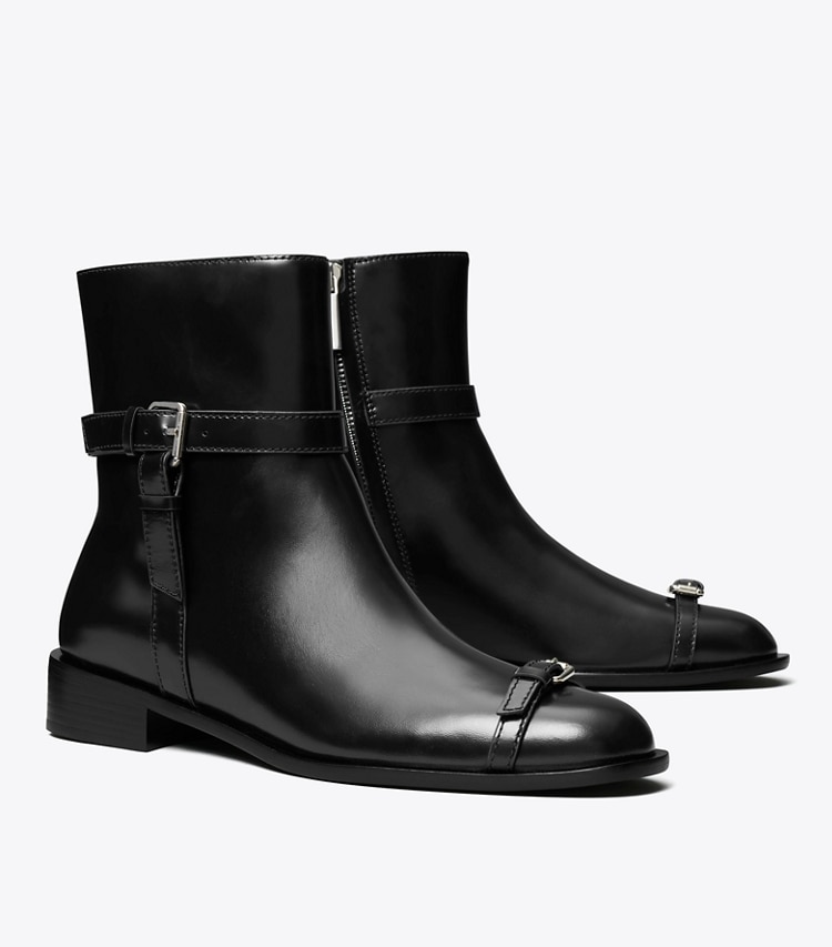 Tory Burch designer ankle boots Multi-Buckle Ankle Boot in PERFECT BLACK angle