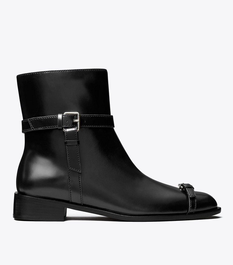 Tory Burch designer ankle boots Multi-Buckle Ankle Boot in PERFECT BLACK angle