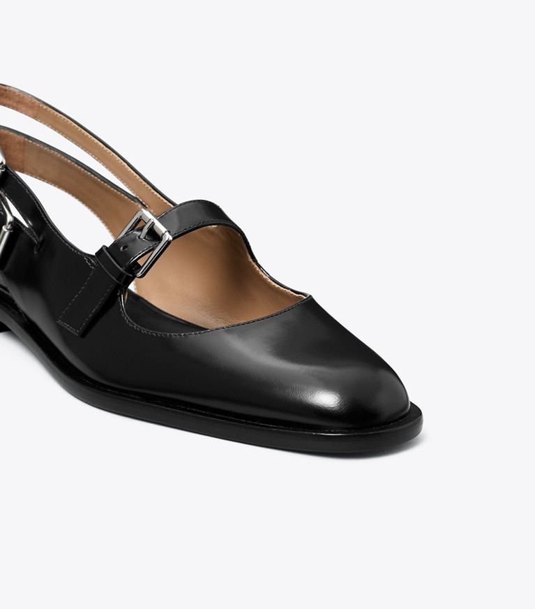 Tory Burch designer フラット マルチバックル メリージェーン in PERFECT BLACK ディテール