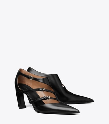 Tory Burch designer heels Multi-Buckle Pump in NERO angle
