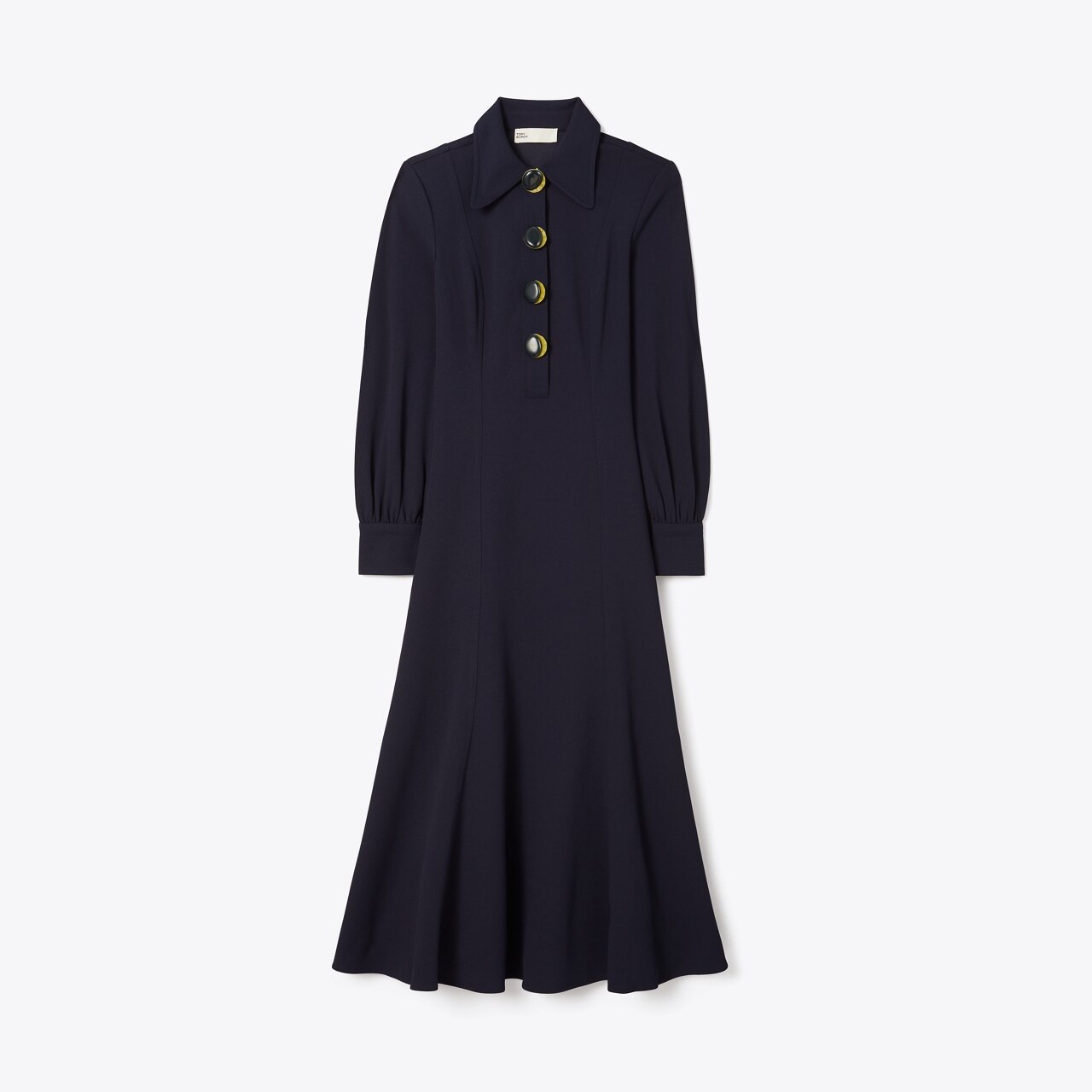 Multi-Button Crepe Shirtdress: Women's Designer Dresses | Tory