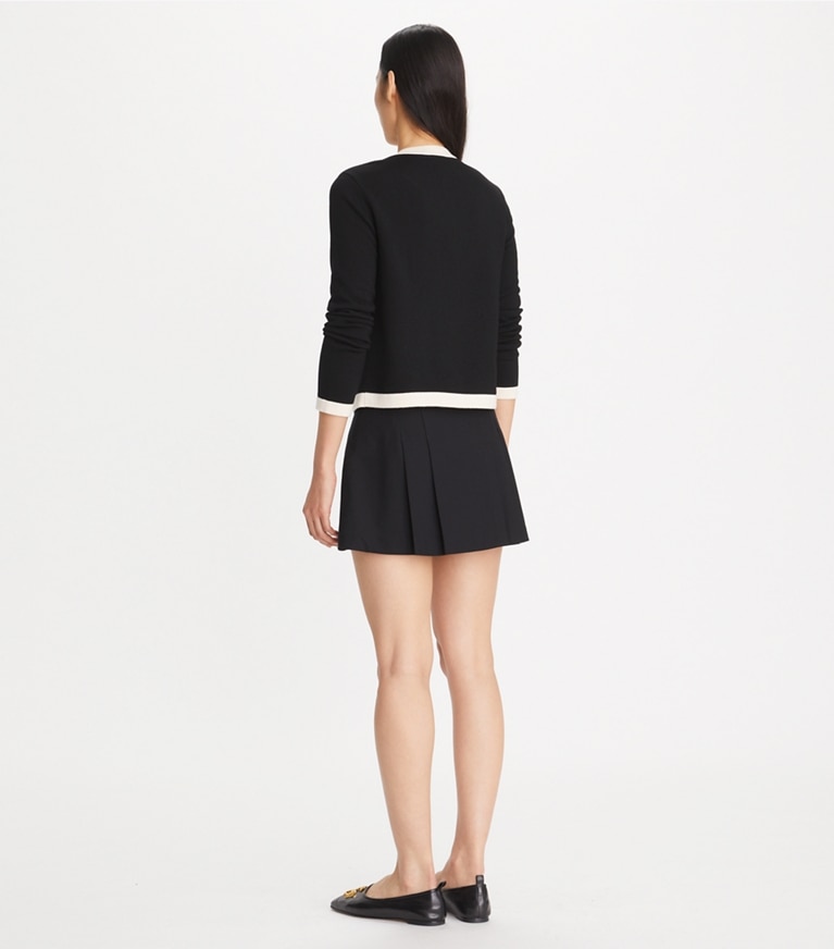 Tory Burch designer sweaters Multi Button Kendra Cardigan in Black front