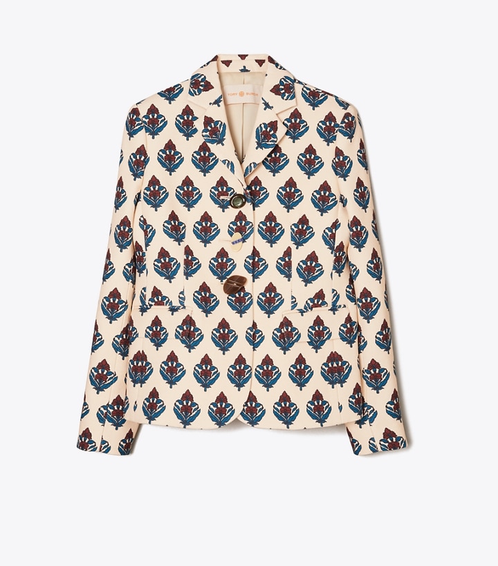 Multi-Button Twill Crepe Jacket: Women's Designer Jackets | Tory Burch