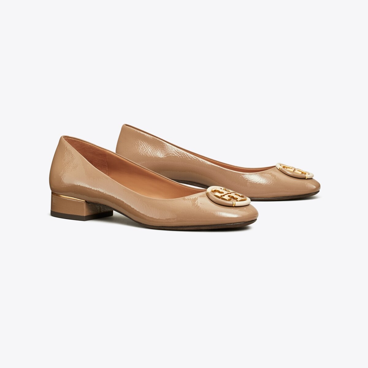 tory burch multi logo block heel