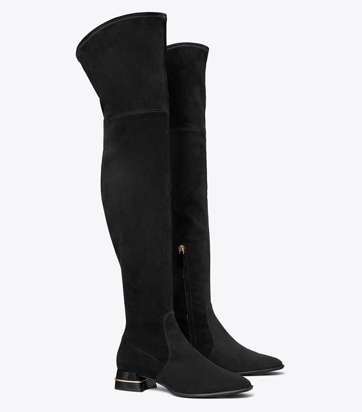 De vreemdeling Vierde voorbeeld Multi-Logo Stretch Over-the-Knee Boot: Women's Designer Boots | Tory Burch