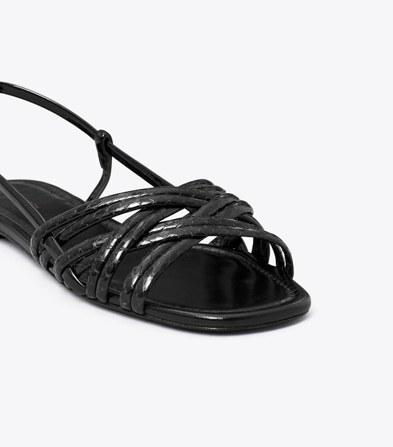 Tory Burch designer sandals Multi-Strap Sandal in PERFECT BLACK / PERFECT BLACK / PERFEC angle