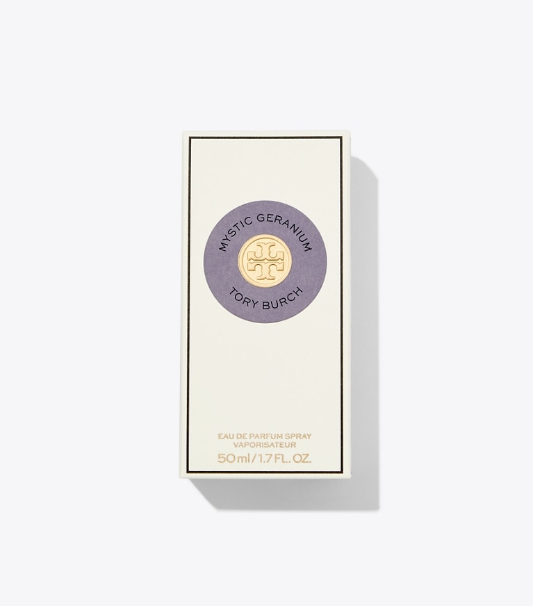 Tory Burch designer perfume Mystic Geranium Eau de Parfum 50ml in MYSTIC GERANIUM front