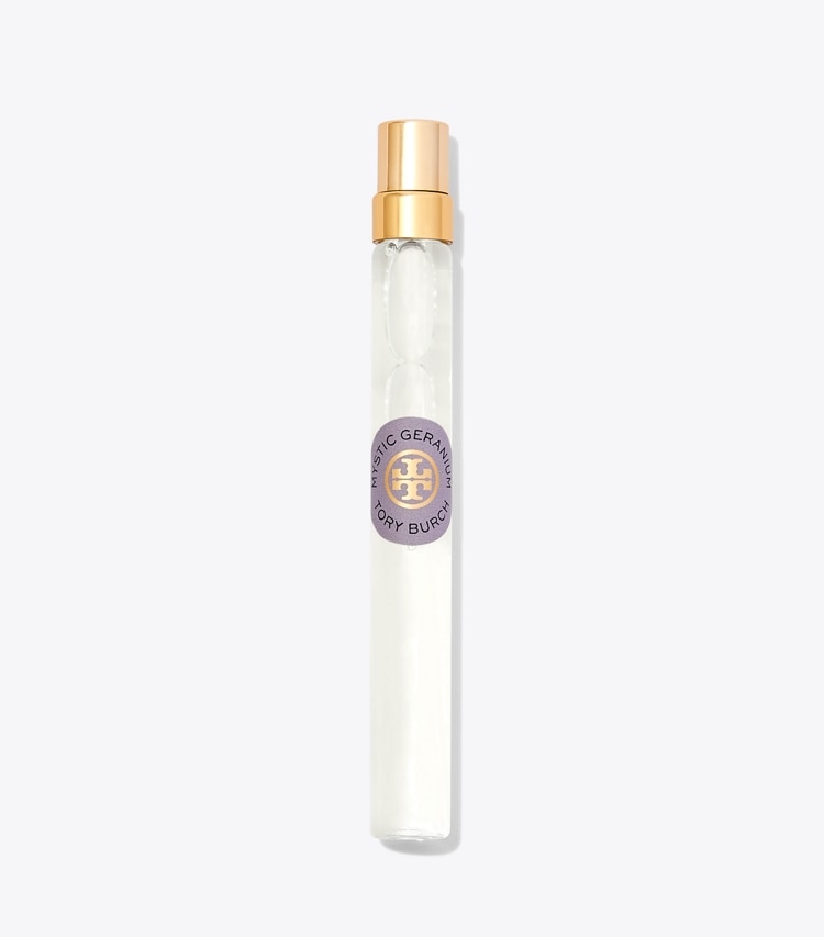 Tory Burch designer perfume Mystic Geranium Eau de Parfum Travel Spray 10ml in MYSTIC GERANIUM front