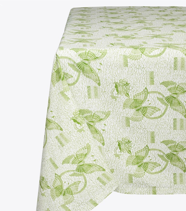 Tory Burch designer linge Nappe oblongue Butterfly Batik, 3,2 m x 1,8 m (126 po x 70 po) dans Green détails