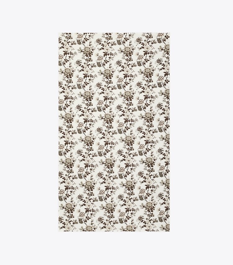 Tory Burch designer linge Nappe rectangulaire Happy Times Bouquet, 70 po x 126 po dans Brown de face