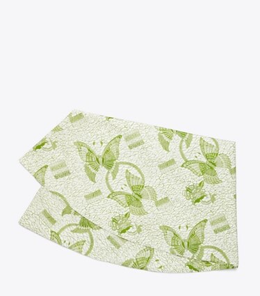 Tory Burch designer linge Nappe ronde Butterfly Batik, 108 po dans Green de face