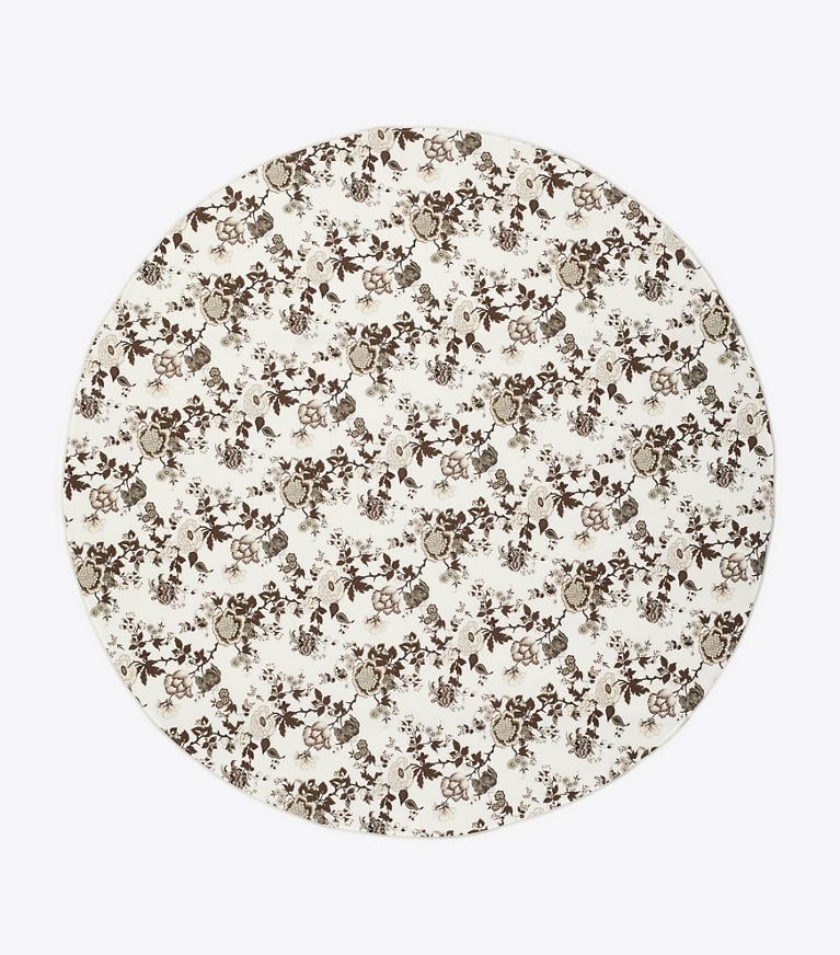 Tory Burch designer linge Nappe ronde Happy Times Bouquet, 90" dans Brown de face