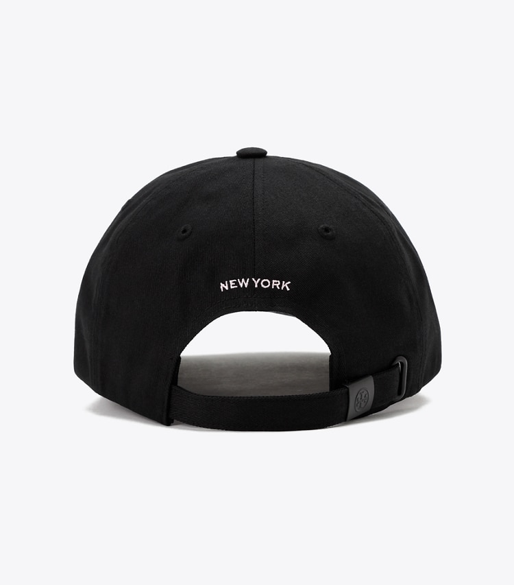 Tory Sport designer hats New York Pop Up Cap in Black back