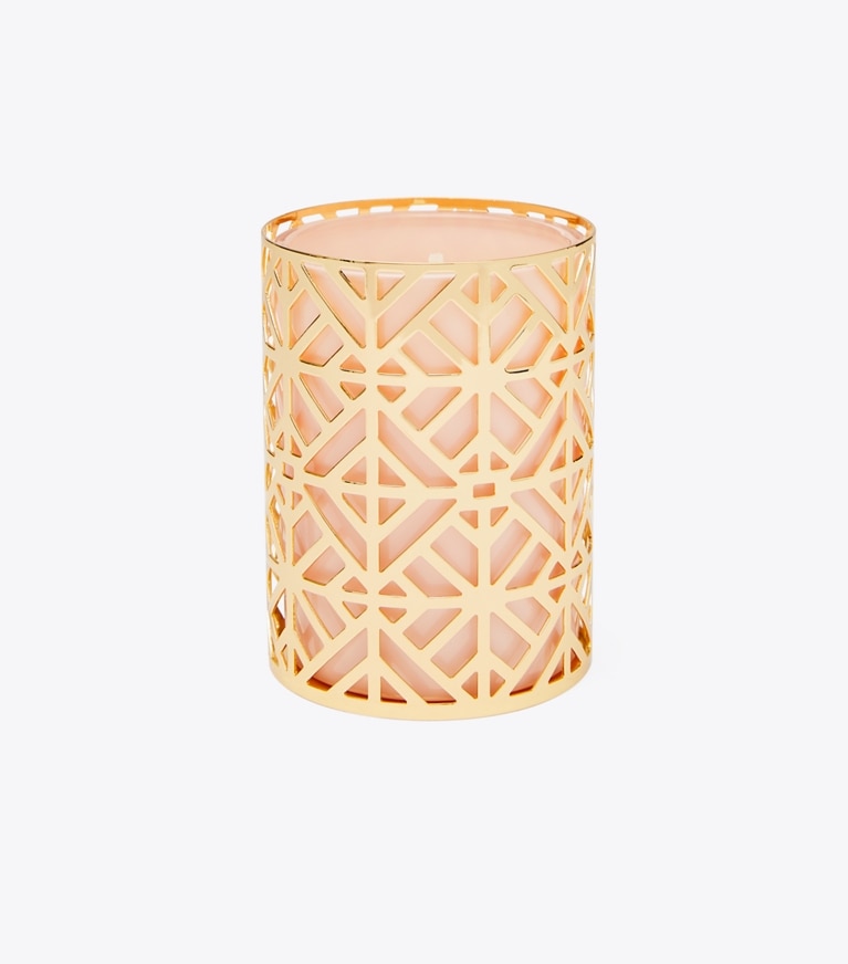 Tory Burch designer candles Normandy Rose Candle in Multi front