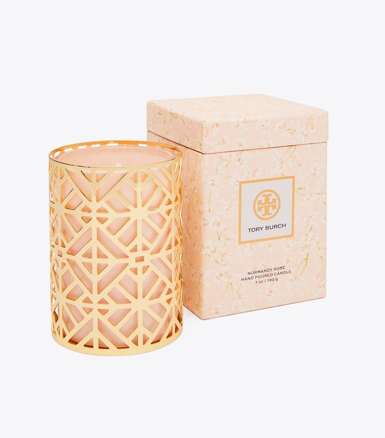 Tory Burch designer candles Normandy Rose Candle in Multi group