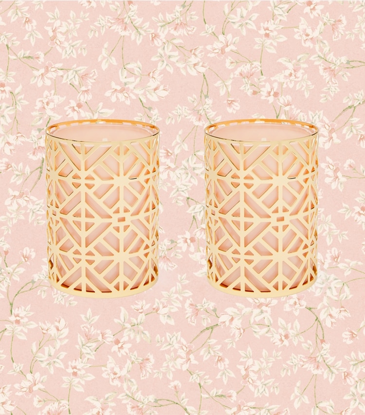 Tory Burch designer candles Normandy Rose Candle in Multi packable reversible