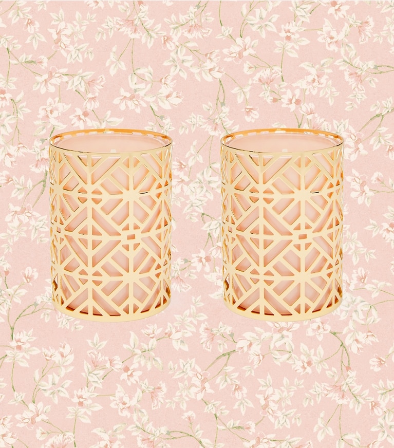 Tory Burch designer candles Normandy Rose Candle in Multi front