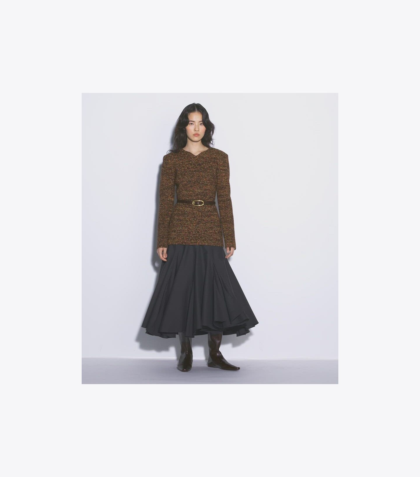 Nylon and Viscose Marled Sweater