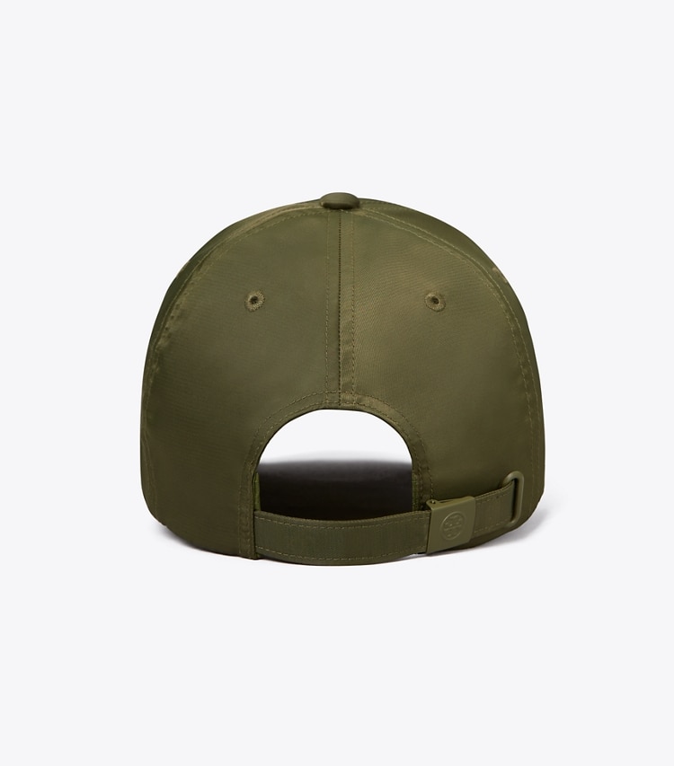 Tory Sport designer hats Nylon Baseball Hat with Patch in Light Olive back