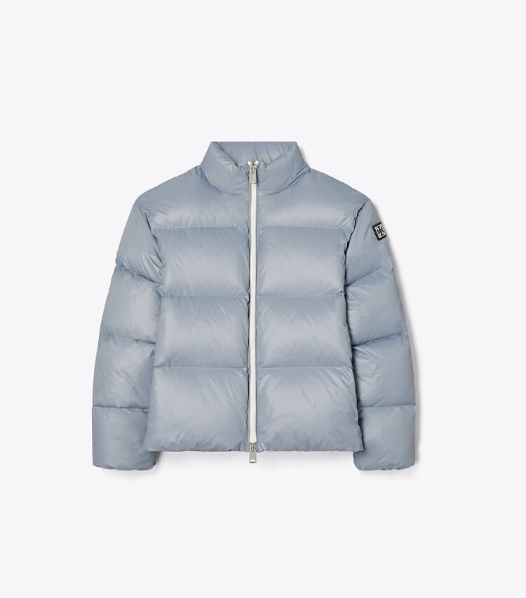 Tory Sport designer coats Nylon Down Jacket in Muted Slate front