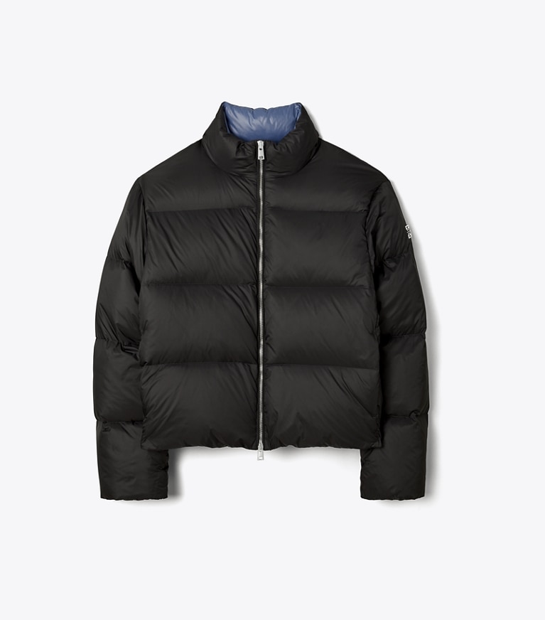 Tory Burch designer coats Nylon Down Puffer Jacket in Black front