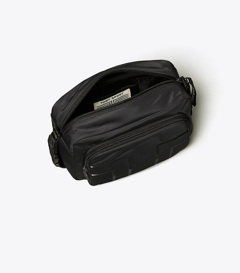 Tory Sport designer crossbody bags Nylon Graphic-T Cargo Cross-Body in Sport Black front