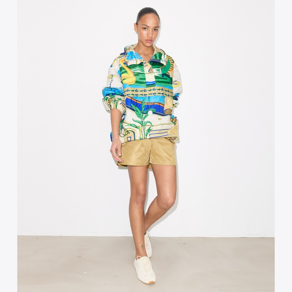 Nylon Half-Zip Anorak: Women's Designer Jackets | Tory Burch