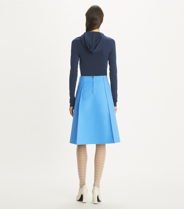 スカート TORY BURCH Women Skirts 169354417 Blue NWT Tory Burch Bowen Skirt Stretch Cotton Twill Blue Navy