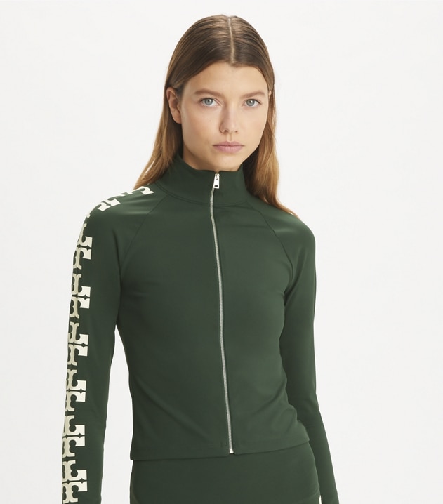 Nylon Logo Zip Top