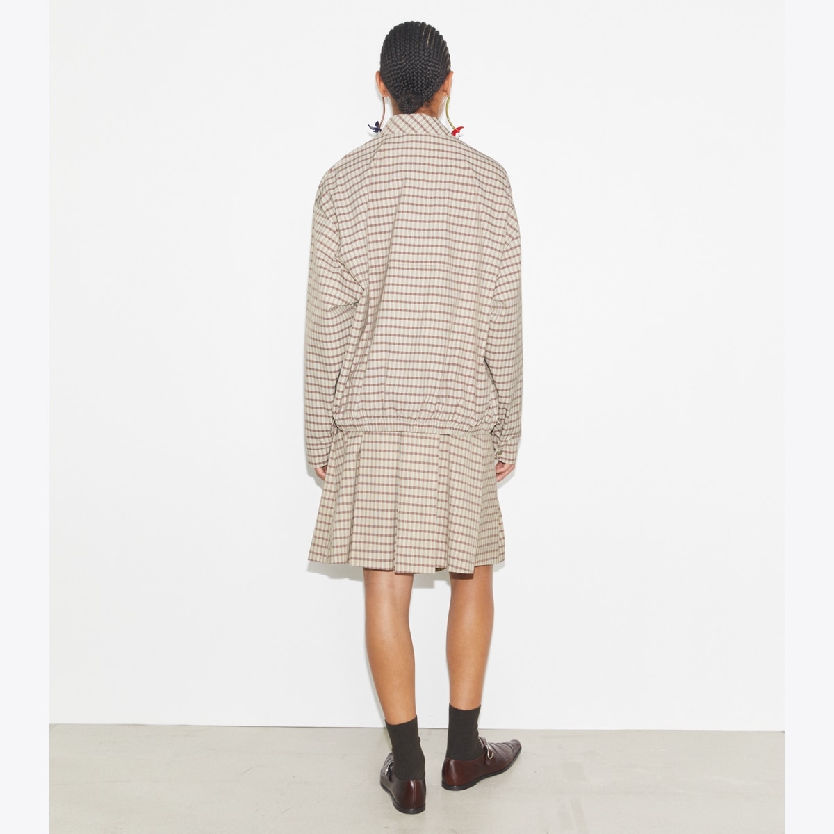 Nylon Plaid Golf Jacket: Women's Designer Jackets | Tory Burch