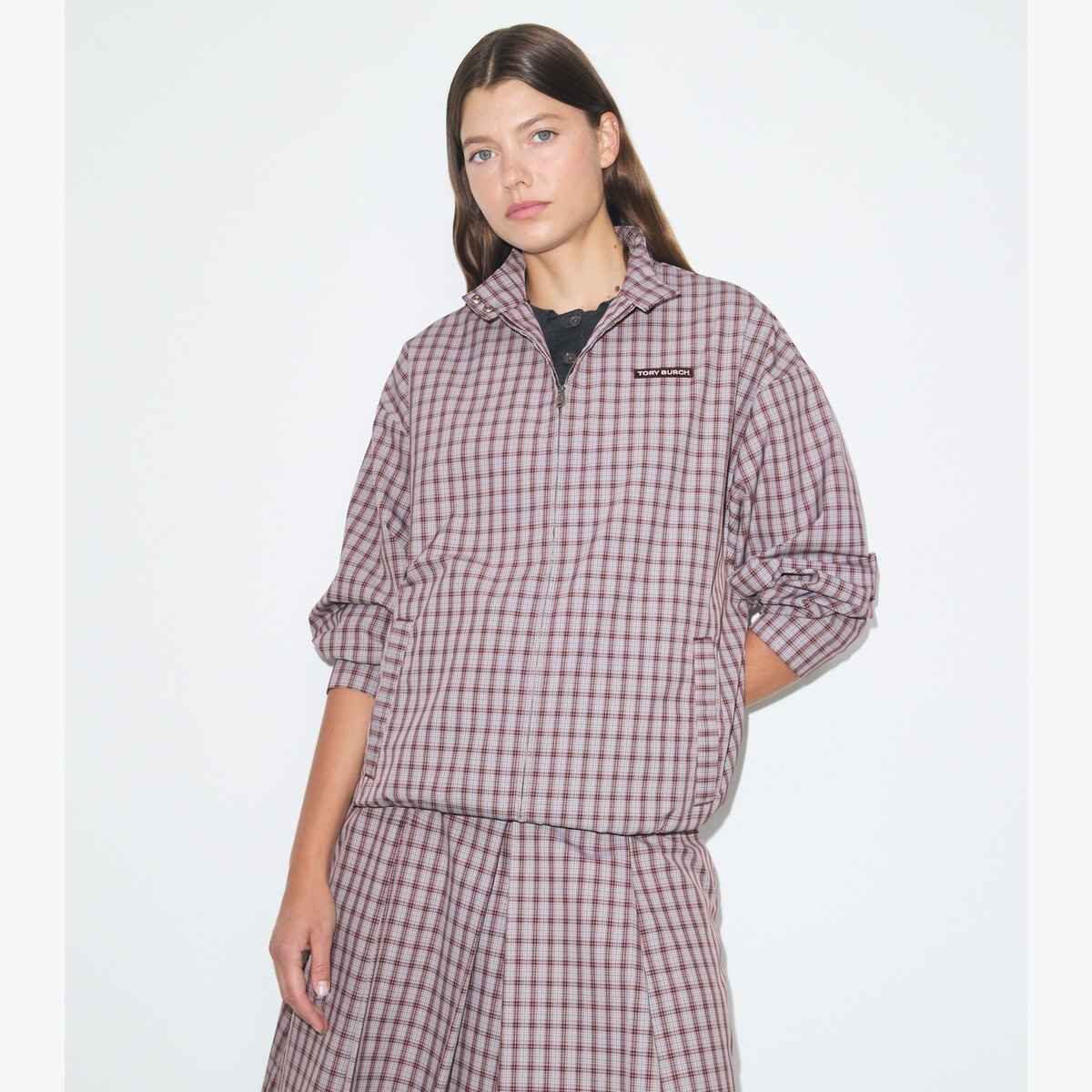NYLON PLAID GOLF JACKET - thumbnail 2