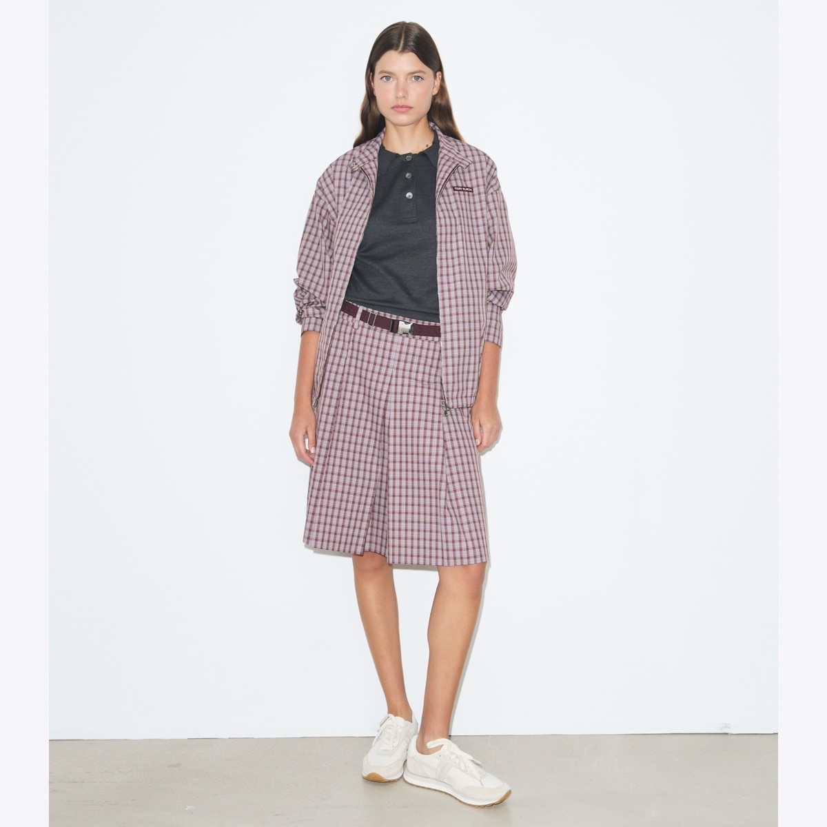 NYLON PLAID GOLF JACKET - thumbnail 3